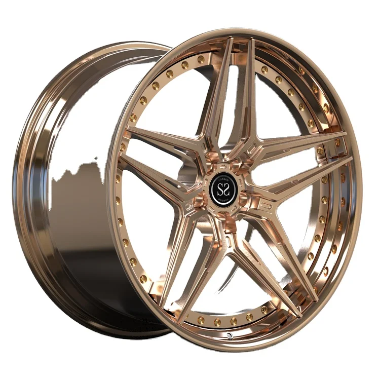 

2 Pieces Bronze Forged Aftermarket Designs Concave Car Alloy Wheel 5x112 Rims