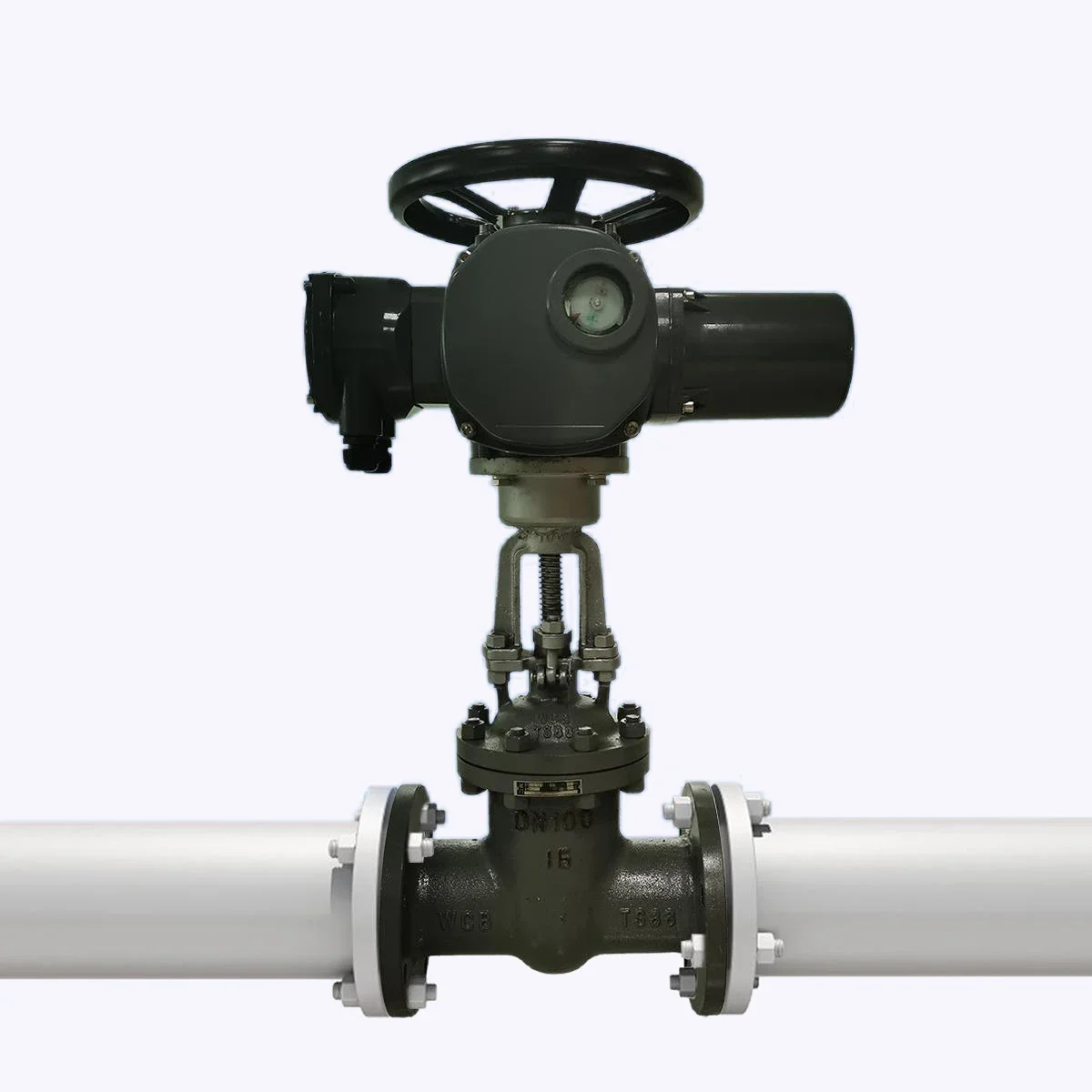 Double Flange On/off Type Electric 4 Inch Gate Valve Carbon Steel 150LB 300LB 380V DN100 Multi-turn Motorized Electric Actuator
