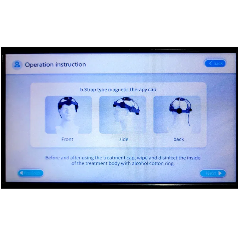 Estimulador magnético transcraneal repetitivo para niños, máquina inglesa de 50mt, para la depresión, accidente cerebrovascular, Parkinson, alergias y autistas, rTMS