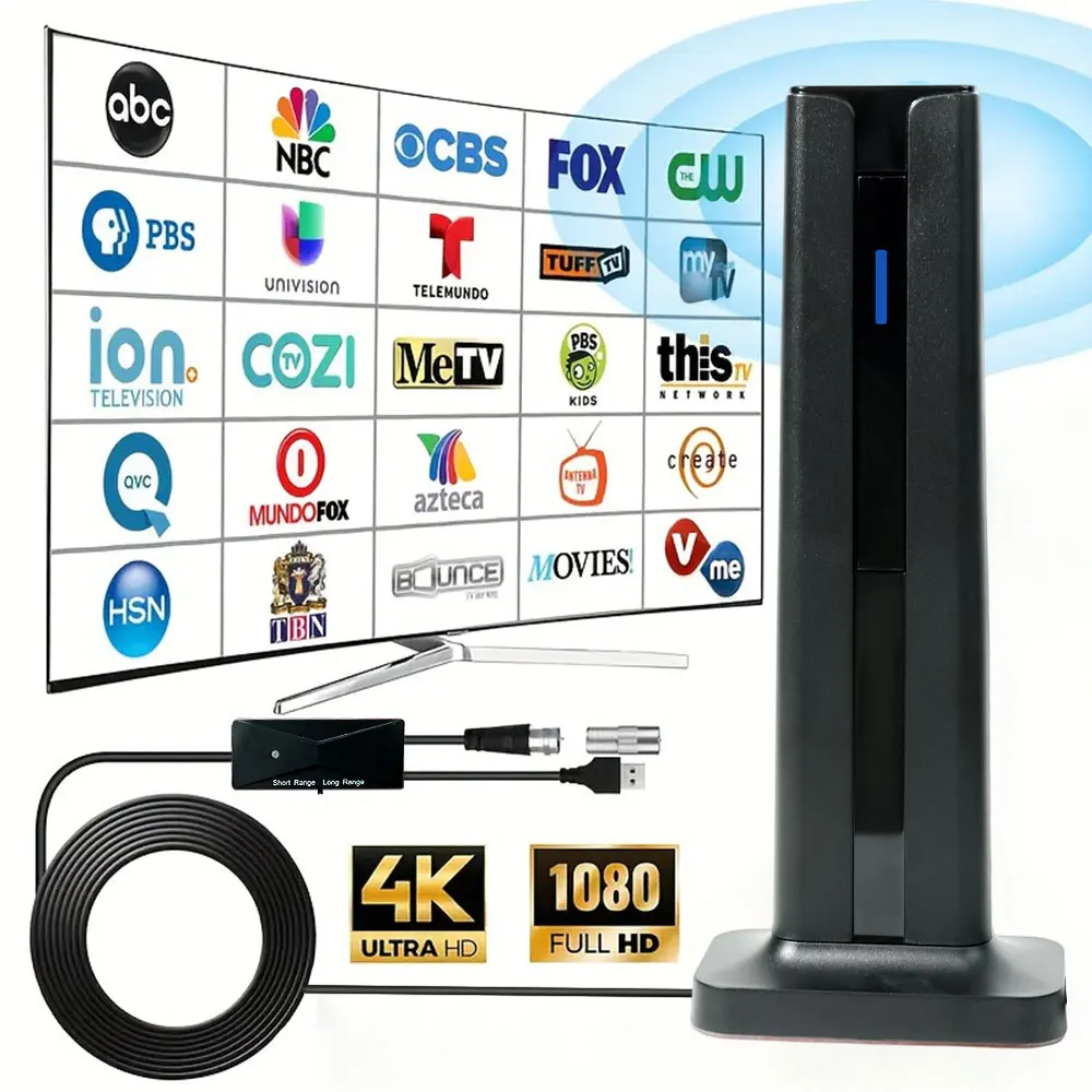 

Телевизионная антенна. Антенна для Smart TV, внутренняя, с усилителем сигнала, цифровой прием HD, 4K 1080P, Рождественская серия.