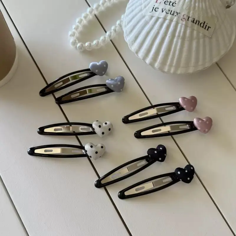 

Elegant Satin Polka Dot Side Clip BB Style for Bangs and Flyaway Hair Cute Versatile Lightweight Portable Daily