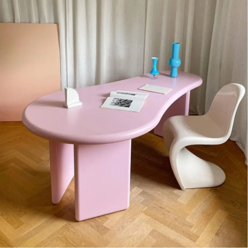 

Cream Style Creative Designer Living Room Computer Desks Writing Study Desk Retro Style Home Office Desk Escritorio Furniture