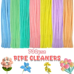 Pipe Cleaners 100 Pcs 7 Colors Chenille Stems for DIY Craft Decoration Creative School Projects (30cm x 12 Inch, Macaron Colors)