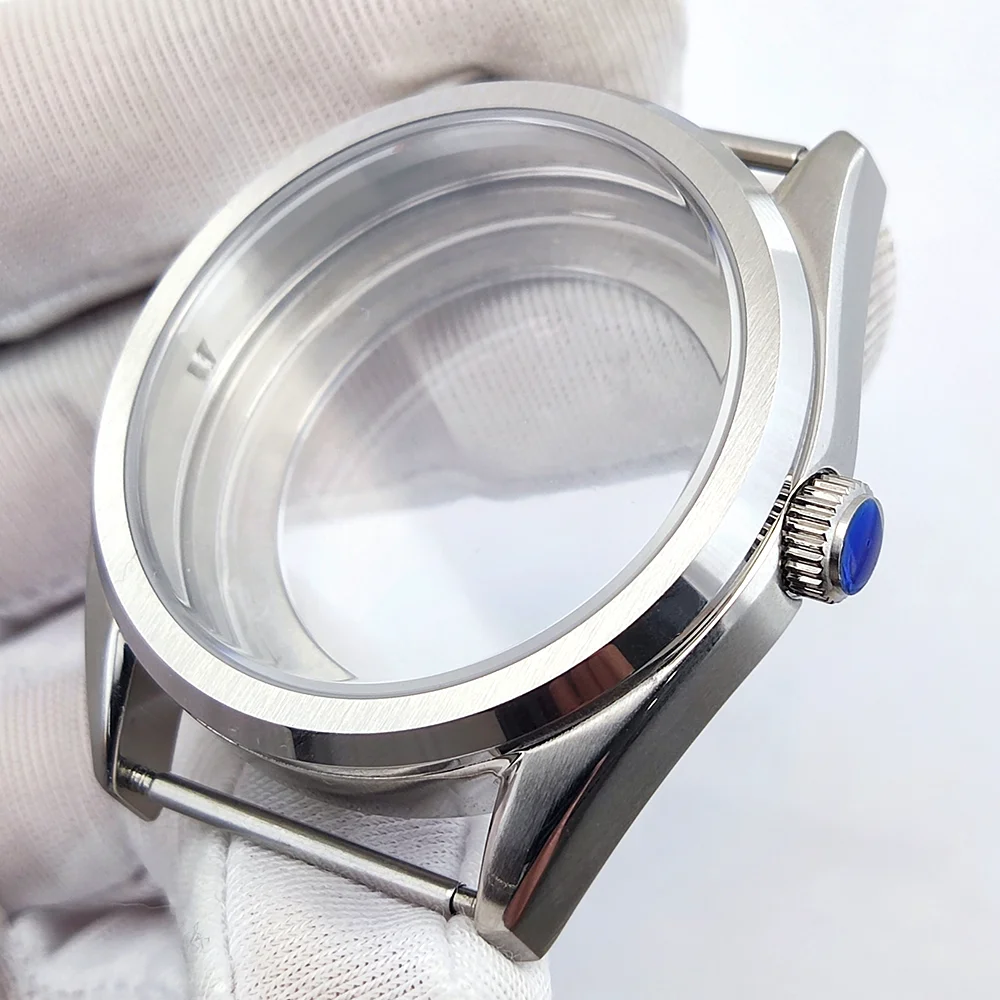 NH35 حافظة 39 مللي متر حافظة ساعة رجالي فاخرة الياقوت الزجاج مقاوم للماء يناسب 31 مللي متر حافظة الطلب NH35 NH36 حركة