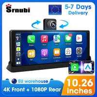 10.26'' 4K Dash Cam Rotatable Car DVR Rearview Camera Wireless Android Auto Carplay Screen GPS Video Recorder Dashboard FM AUX