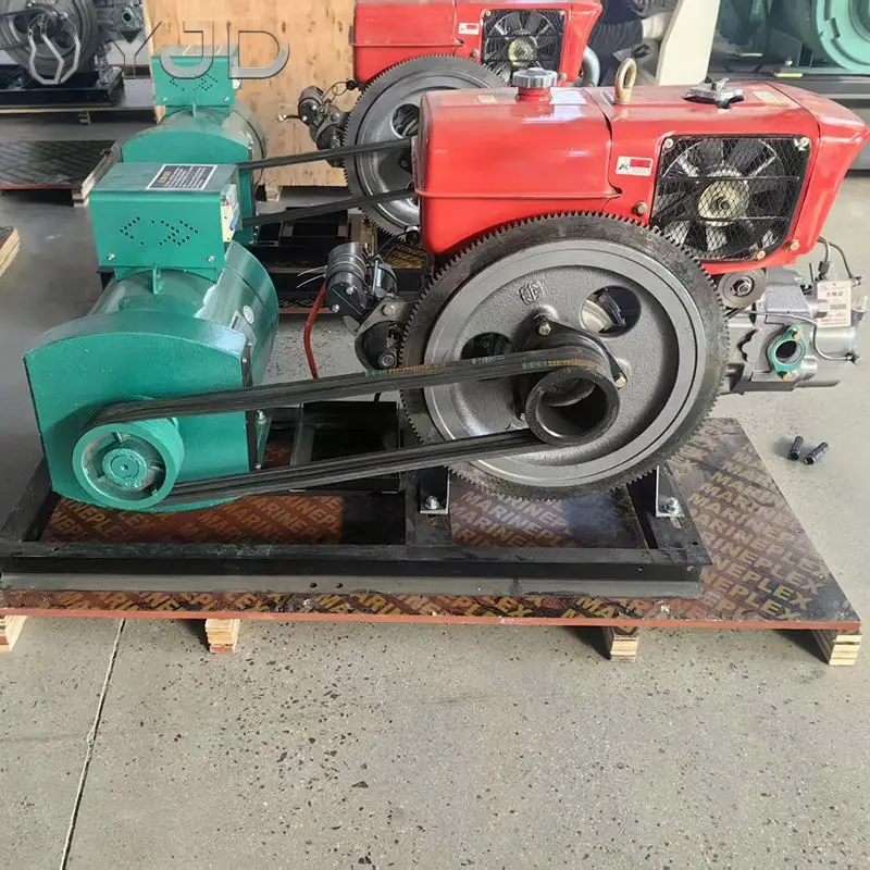 Single Cylinder Diesel Generator Set 10kW-30kW Belt Drive Portable Diesel Generator for Farm & Construction