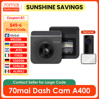 70mai A400 Dash Cam Reimagined DVR 1440P HD Dual Loop Recording Night Vision 70mai A400 24H Parking Mode App Control