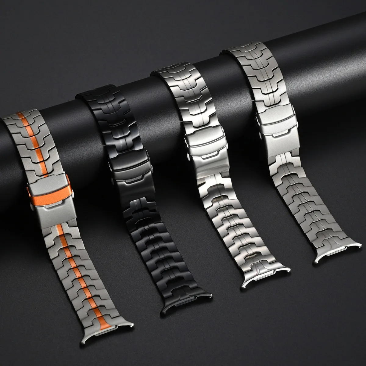 Luxury Stainless Steel Strap For Samsung Galaxy Watch Ultra 47mm No Gaps Metal Folding Buckle Bracelet For Galaxy 7 Ultra Band