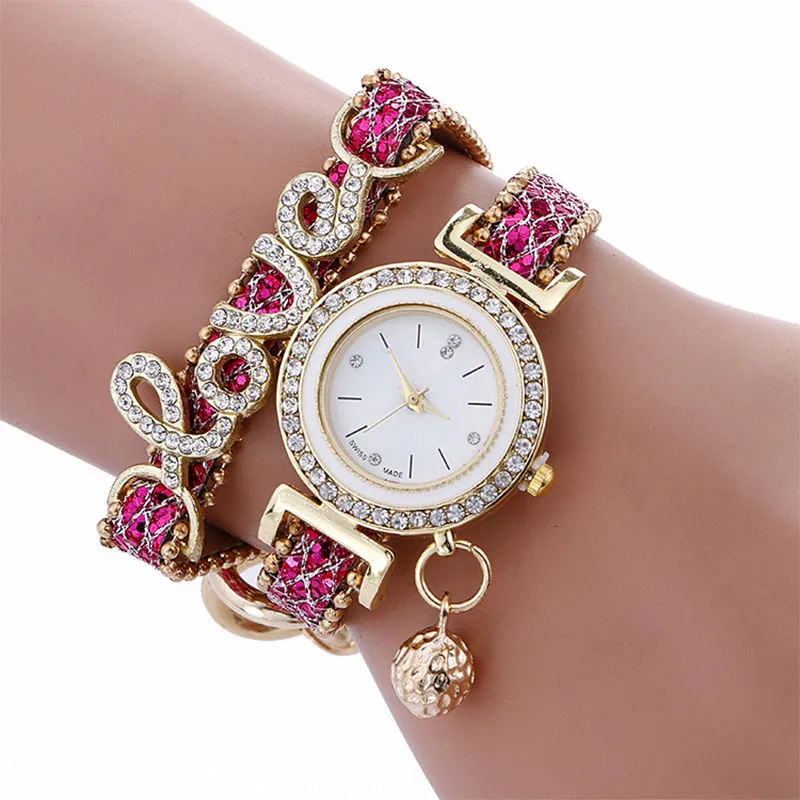 Women's Watch Brand Love Chain Watch Quartz Watch Fashionable and Elegant Holiday Gift Reloj V101