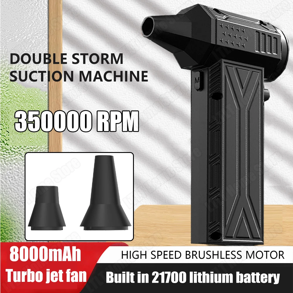 

Powerful Blower with High Speed Duct Fan Mini Turbo Jet Fan 350,000 RPM Turbo Violent Fan High-Performance Brushless Motor