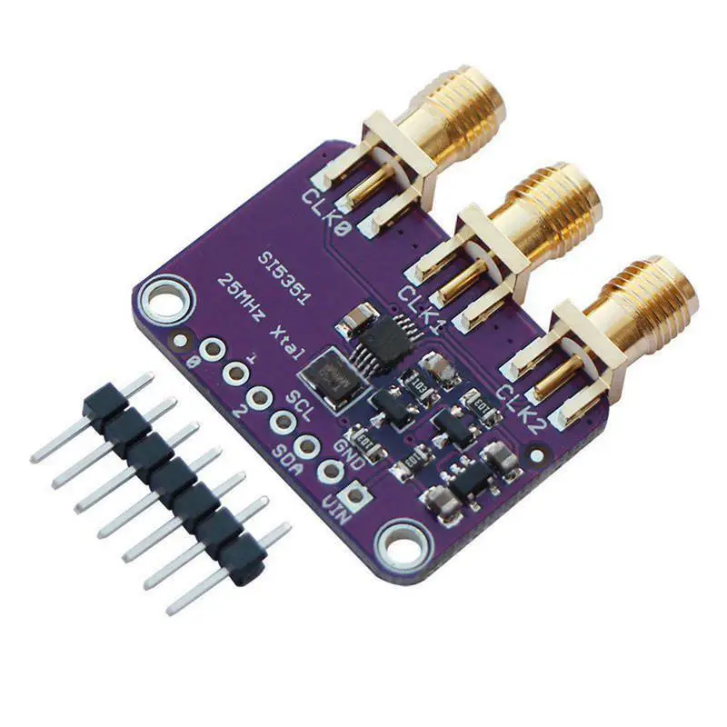 Placa de fuga do gerador de relógio DN-Si5351a I2C 25Mhz 8Khz a 160Mhz para Arduino D9I2