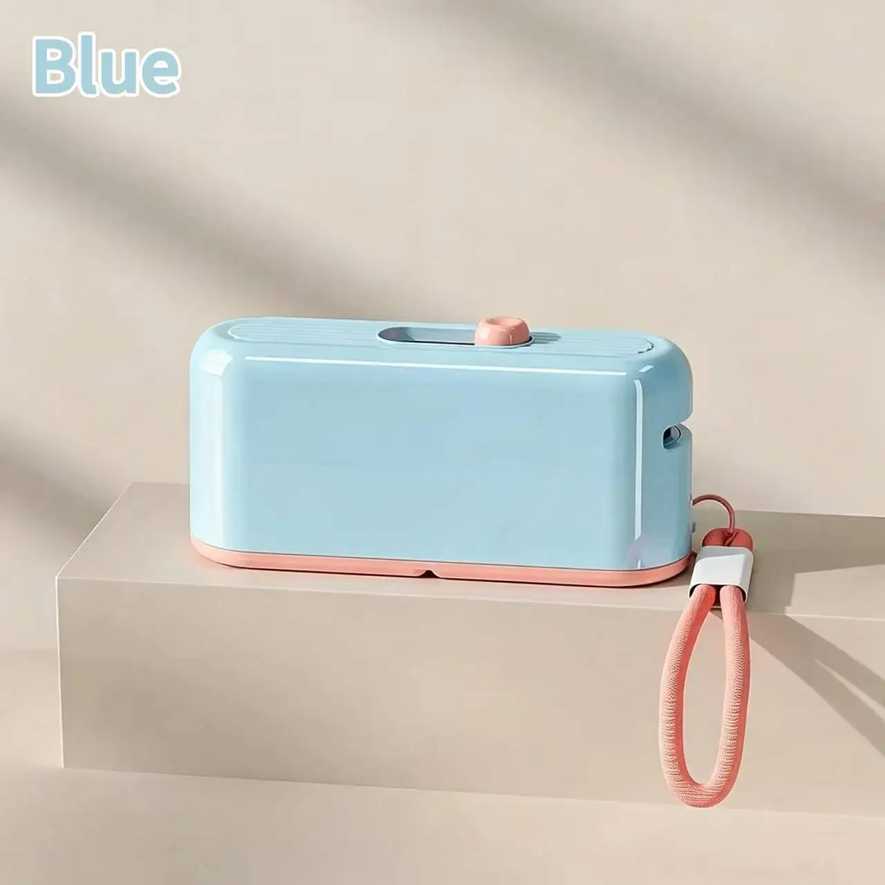 Portable Dental Floss Pick Dispenser with Built‑in Mirror & Lanyard, Travel Oral Care Storage Box