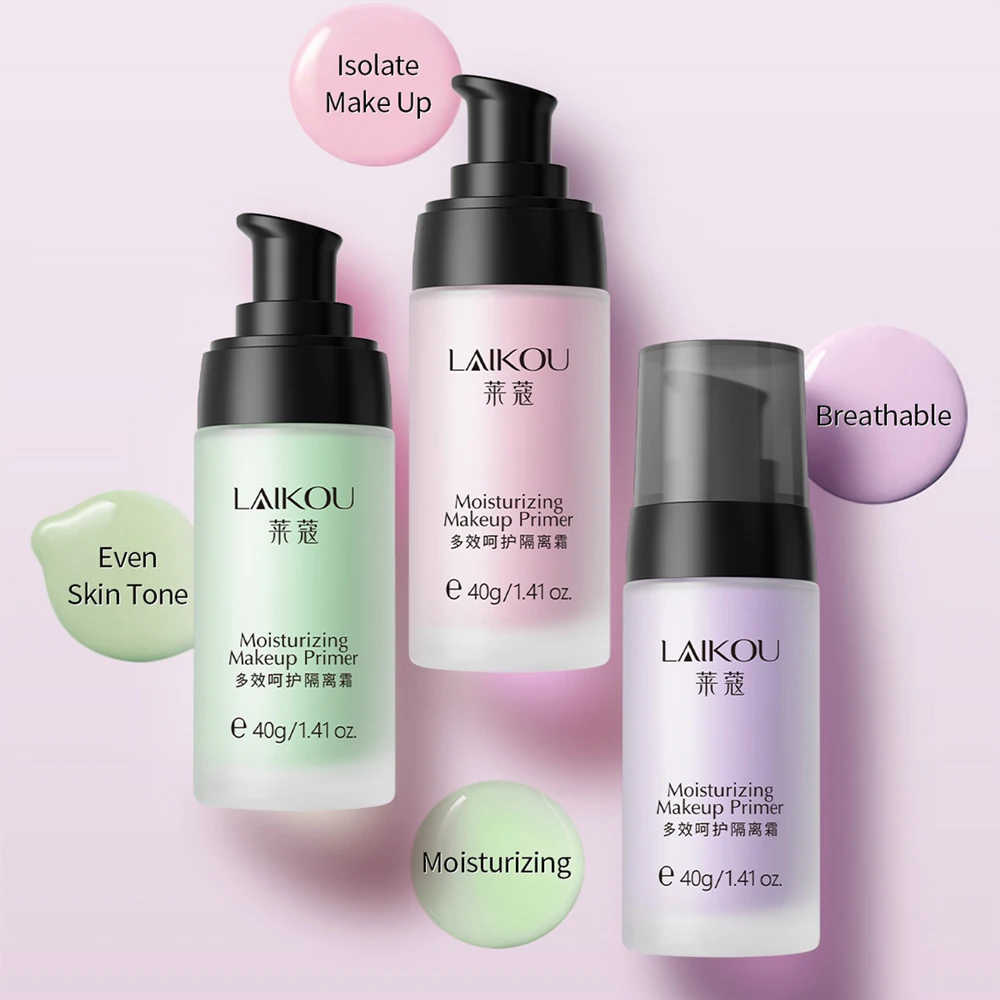 40g Facial Brighten Correcting Skin Tone Refreshing Cosmetics Face Primer Makeup Moisturizing Isolation Cream