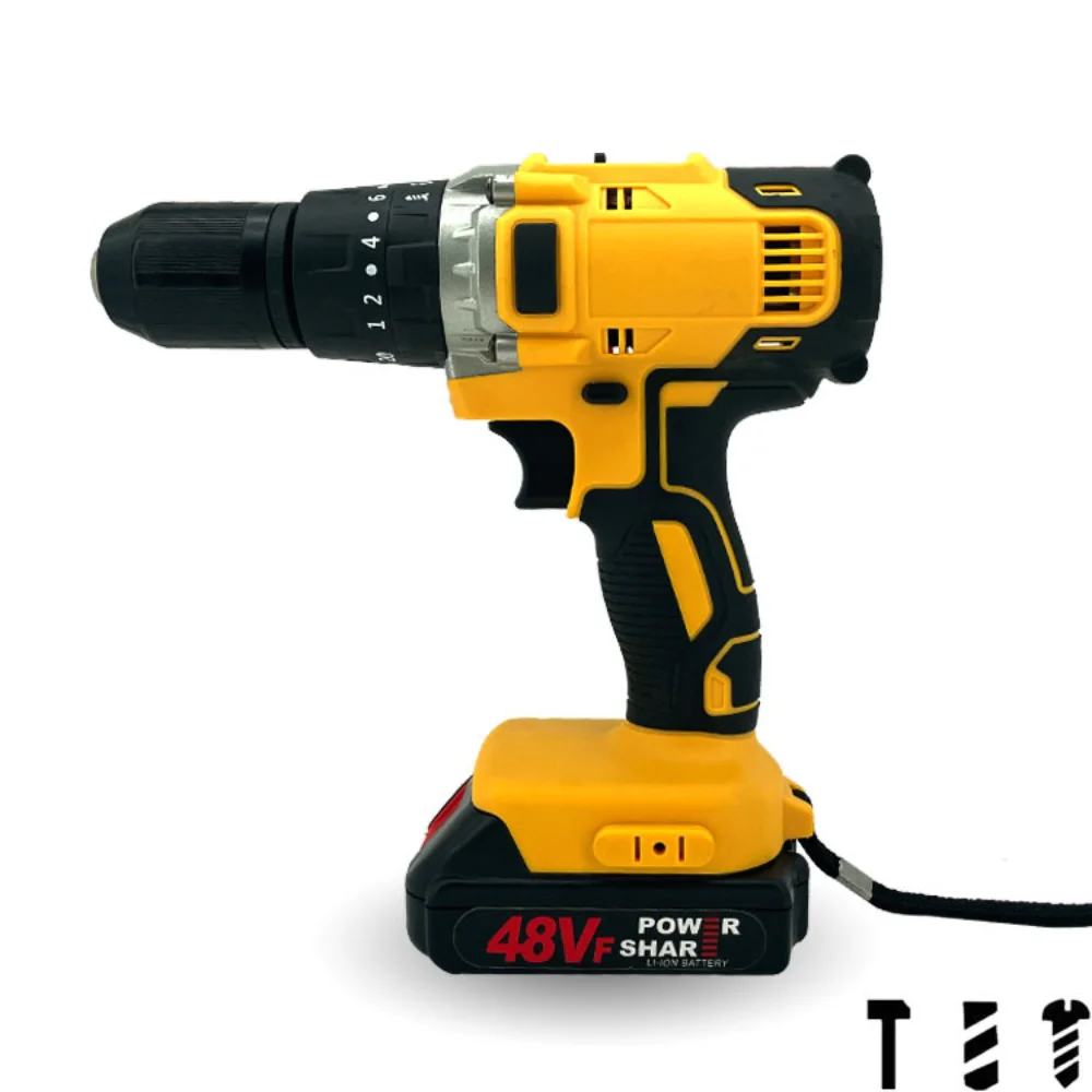 21V Impact Cordless Drill Power Tools Wireless Drills Rechargeable Drill Set for Electric Screwdriver Battery Driller Tool