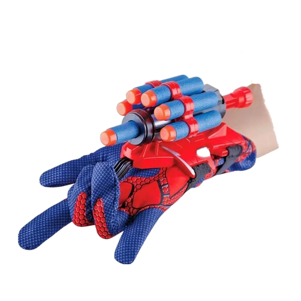 Anime Spider Web Figure Toy with Cosplay Glove Launcher Set Hero Wrist Toy for Kids Funny Children's Gift Plastic