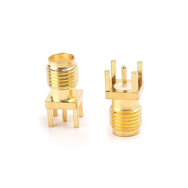 10pcs SMA Female Solder Board RF Connectors Straight Adapter