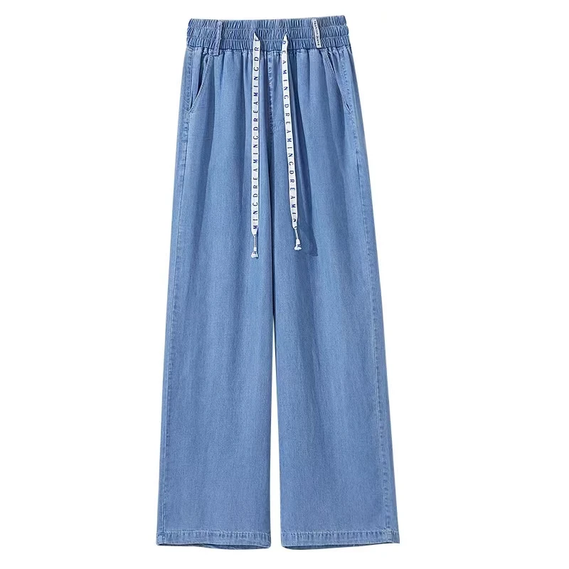 

New Fashion Slouchy Streetwear Blue Baggy Jeans for Women High Waisted Soft Pleasantly Cool Girls Boyfriend Denim Wide Leg Pants