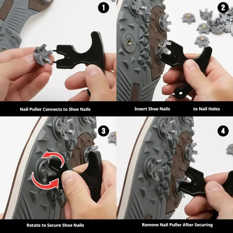 Golf Shoes, Metal Screw in Studs, Stable and anti Slip, Easy to Install, Disassemble, Replace Studs, Golf Training Accessories