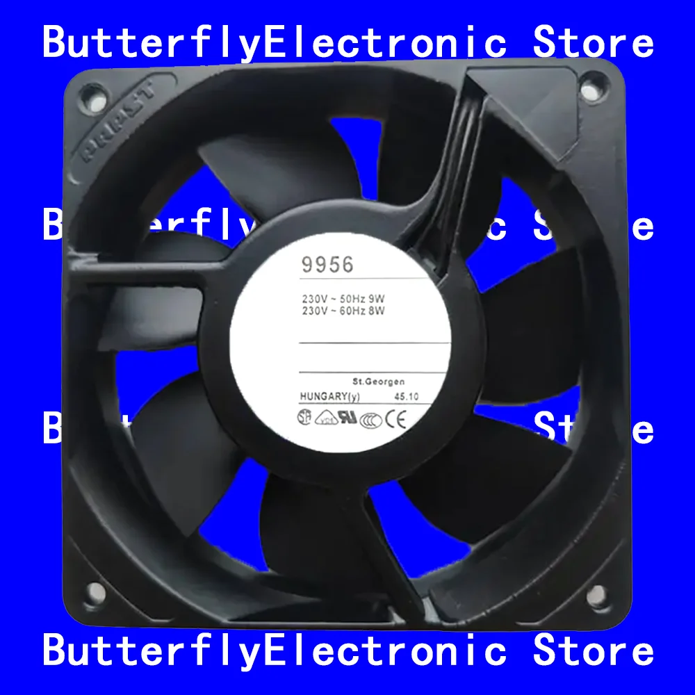 

НОВЫЙ ОРИГИНАЛЬНЫЙ ВЕНТИЛЯТОР 9956 AC 230 В 9/8 Вт 12025 12 СМ 120*120*25 ММ