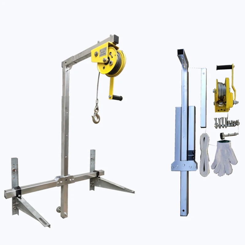 

Air Conditioning Outside Installation Lifting Tool Crane Folding Self-locking Manual Winch Assembly Air Conditioner Hand Tool