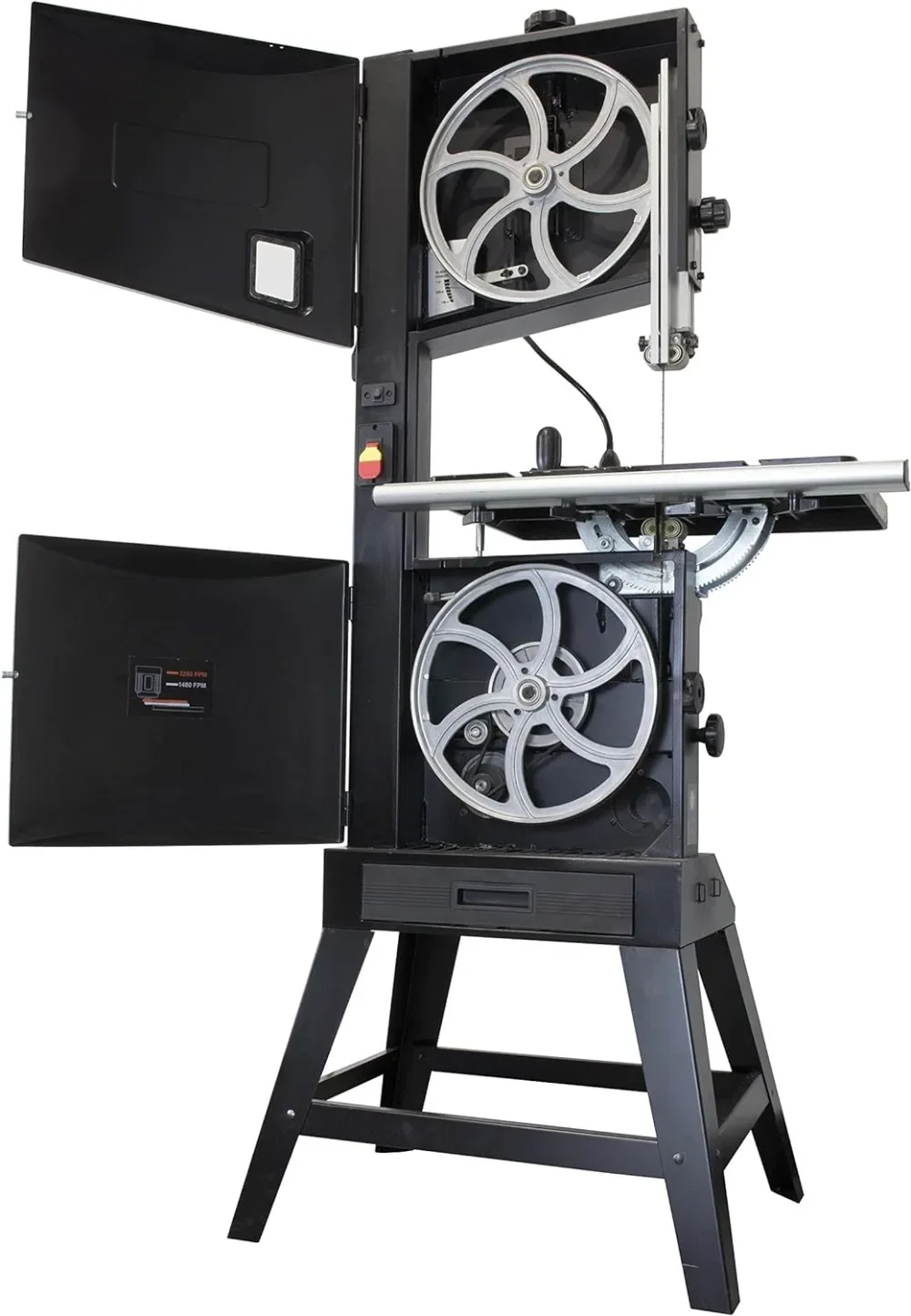 BA1487 Band Saw with Stand  Two-Speed Black 14-Inch  Serra Circular Eletrica Para Madeira