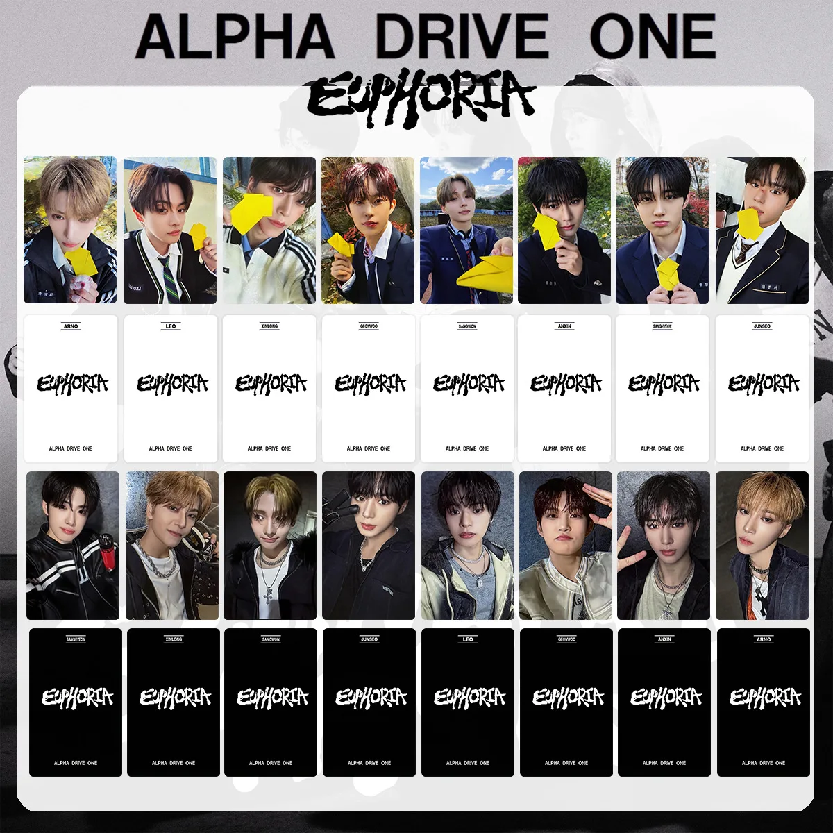 8Pcs/Set Idol Boy ALD1 New Series SC Admission Card Lomo Cards JUNSEO ARNO LEO GEONWOO SANGWON XINLONG ANXIN SANGHYEON Fans Gift