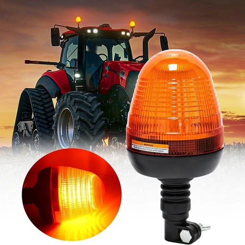 Imagen 2 del producto Luz LED ámbar de advertencia para carretilla elevadora de Tractor, luz intermitente de policía para motocicleta, luz estroboscópica de emergencia giratoria, lámpara de señal para camión y coche
