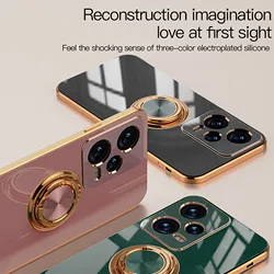 Plating Ring Holder Phone Case For Xiaomi Redmi Note 15 13 Pro 5G Poco M8 Pro X6 M6 Silicone Stand Cover Shell Capa Funda Coque
