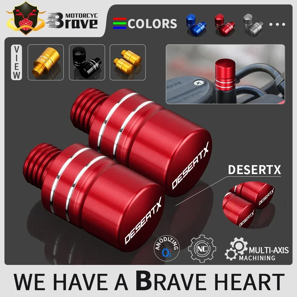 

For Ducati Desert X DesertX Desert-X 2022 2023 Motocycle Accessories Aluminum Mirror Hole Plug Screws Rearview Mirrors Holder