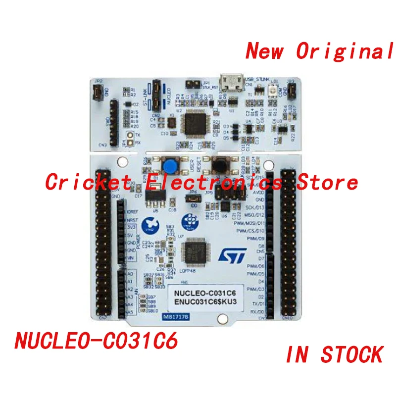 

NUCLEO-C031C6 ARM STM32 Nucleo-64 development board, STM32C031C6 supports Arduino and ST morpho