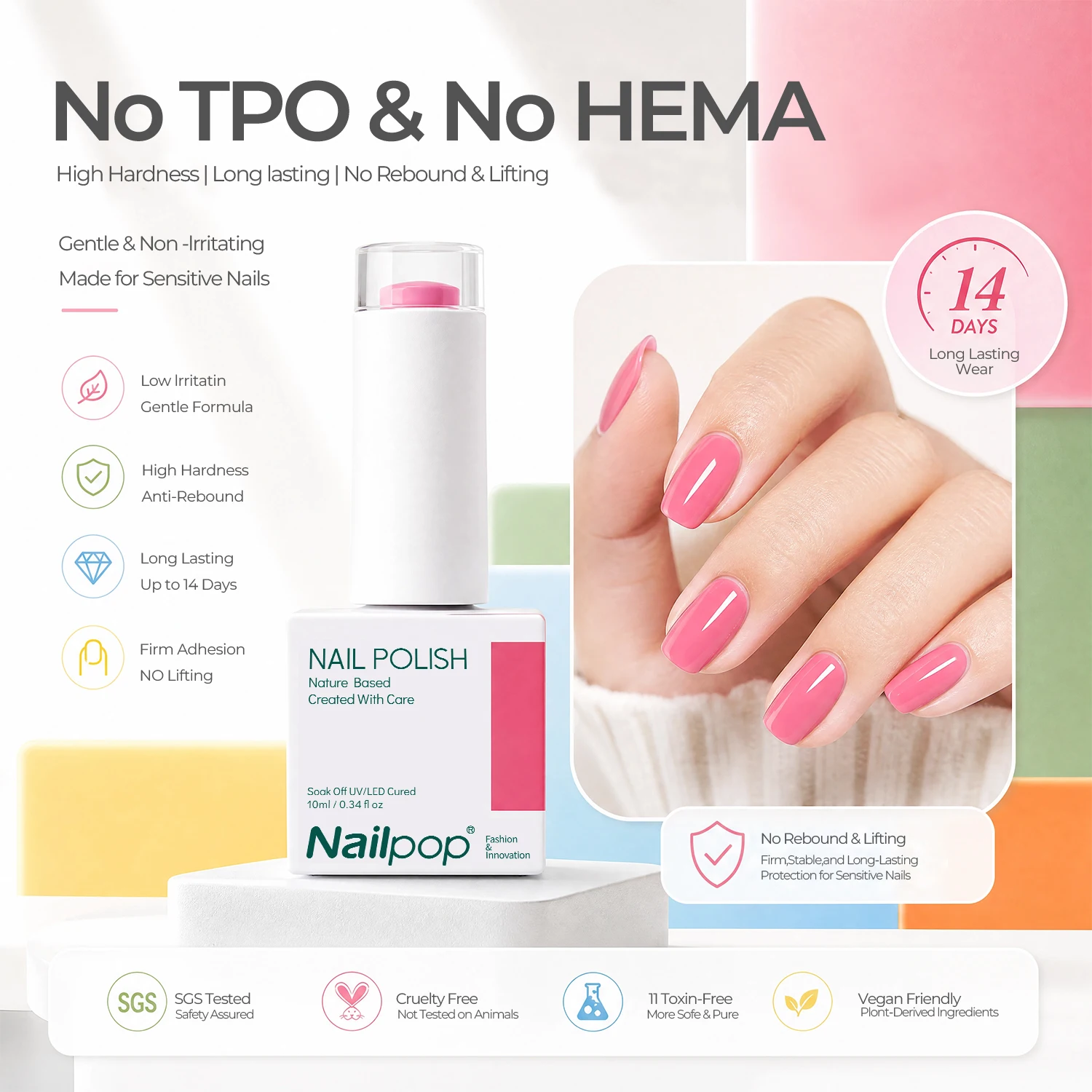 

Nailpop Colors Builder Gel Polish 20 Colors Summer Dope Nail Gel Builder Gel 2-in-1 Nail Salon Art Home DIY 1pc