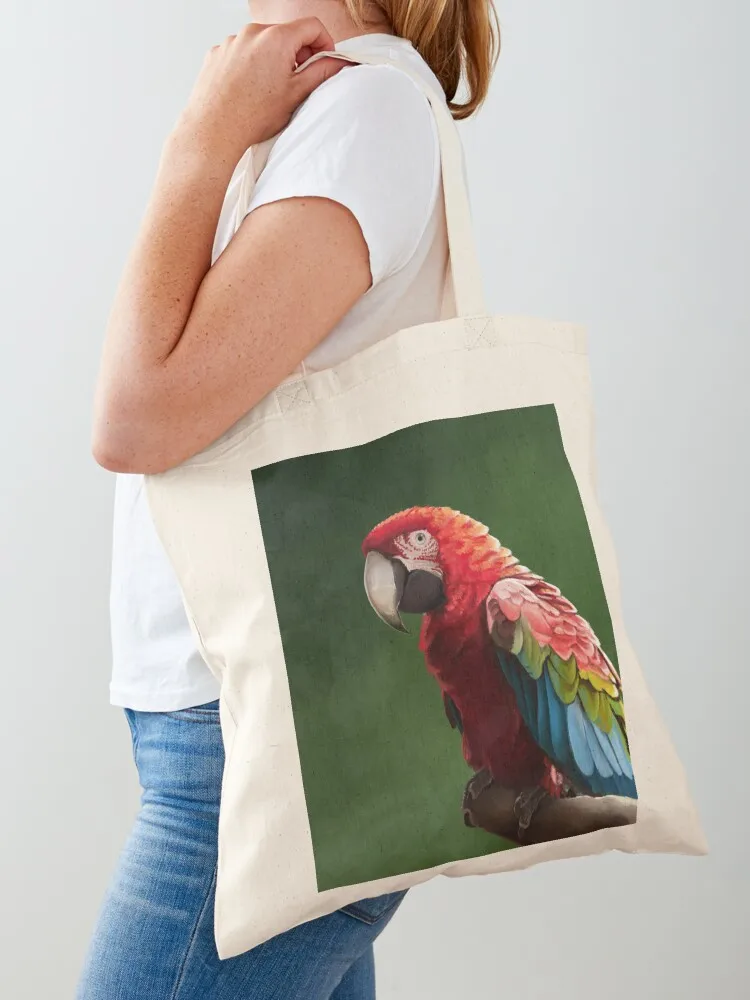 

Green-wing Macaw Tote Bag woman shopping bag Large bags for women large tote bag shopping