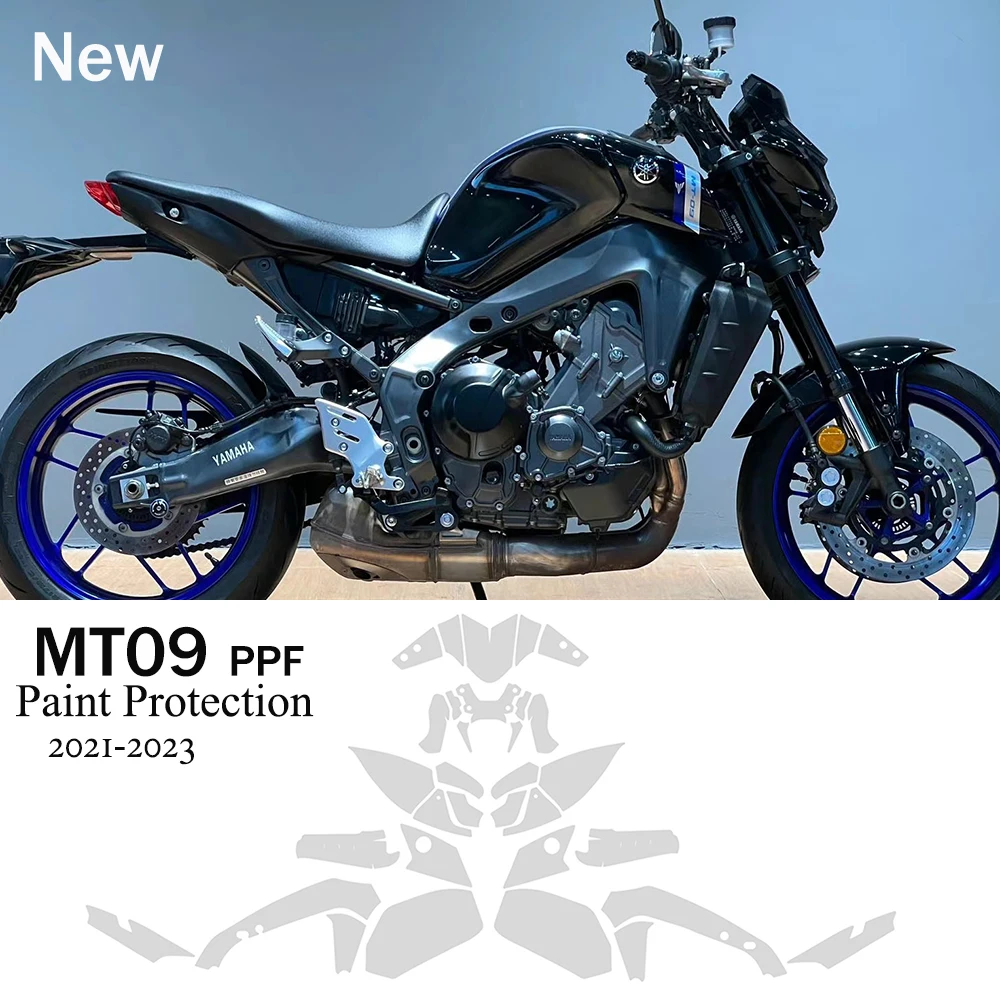 MT09 PPF For YAMAHA MT 09 Motorcycle Paint Protection Film Fairing Protection TPU Anti-scratch Protection 2021-2023