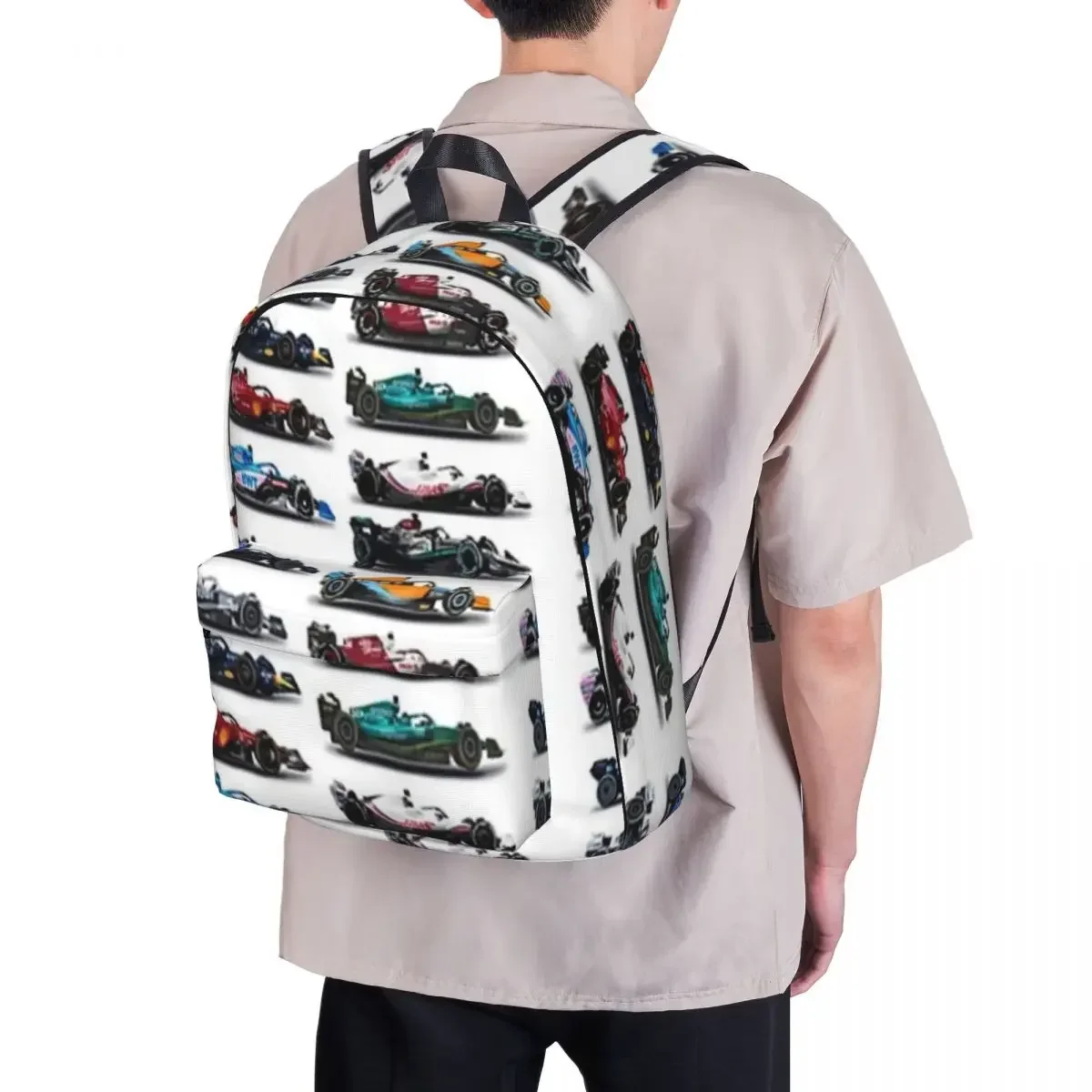 F1 All Cars 2022 Backpack Casual Student School Bag Laptop Rucksack Travel Rucksack Large Capacity Bookbag