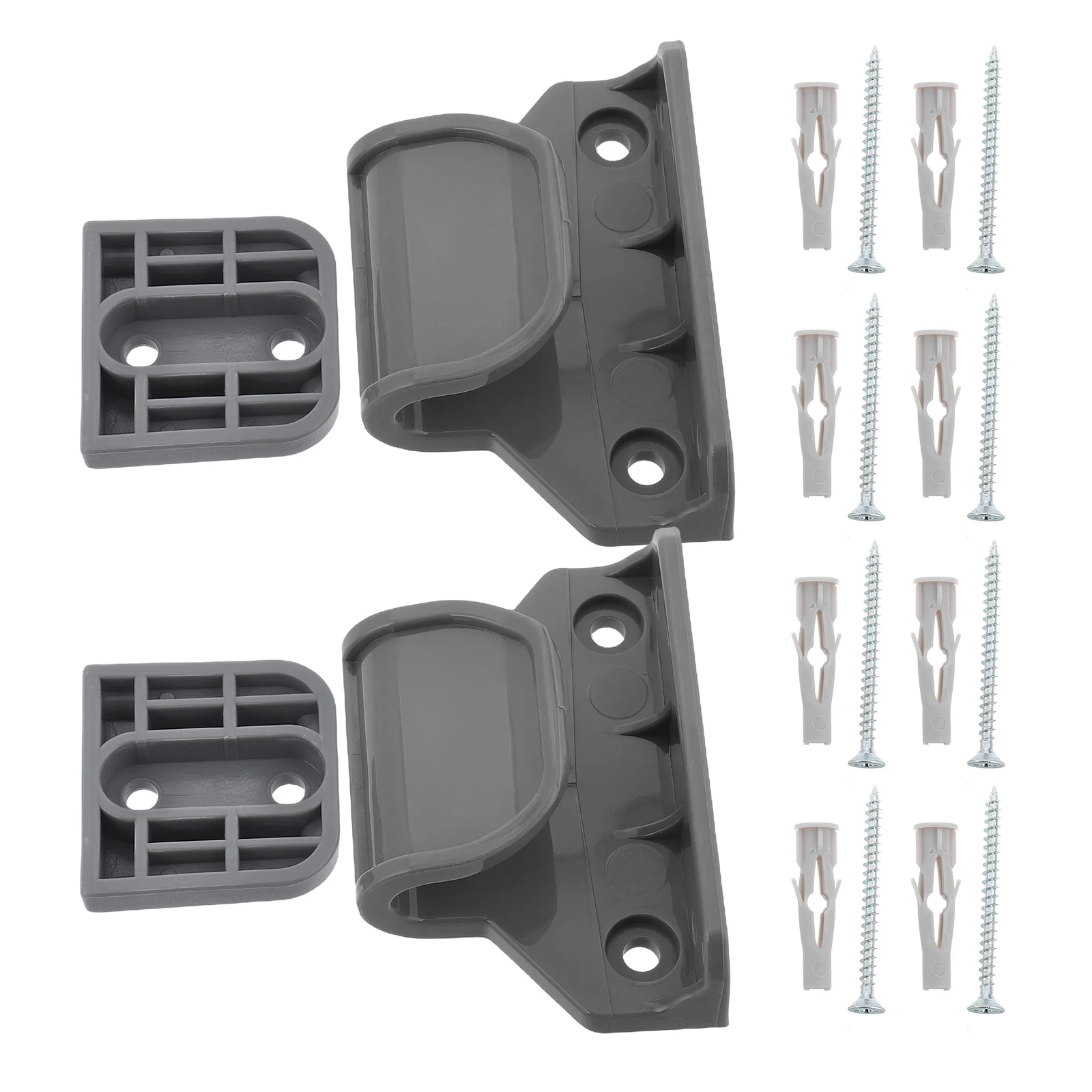 

1 set Baby Pet Guardrail Extension Kit Mounting Hardware Plastic Gray Stairway Doorway Retractable Fence Child Gate