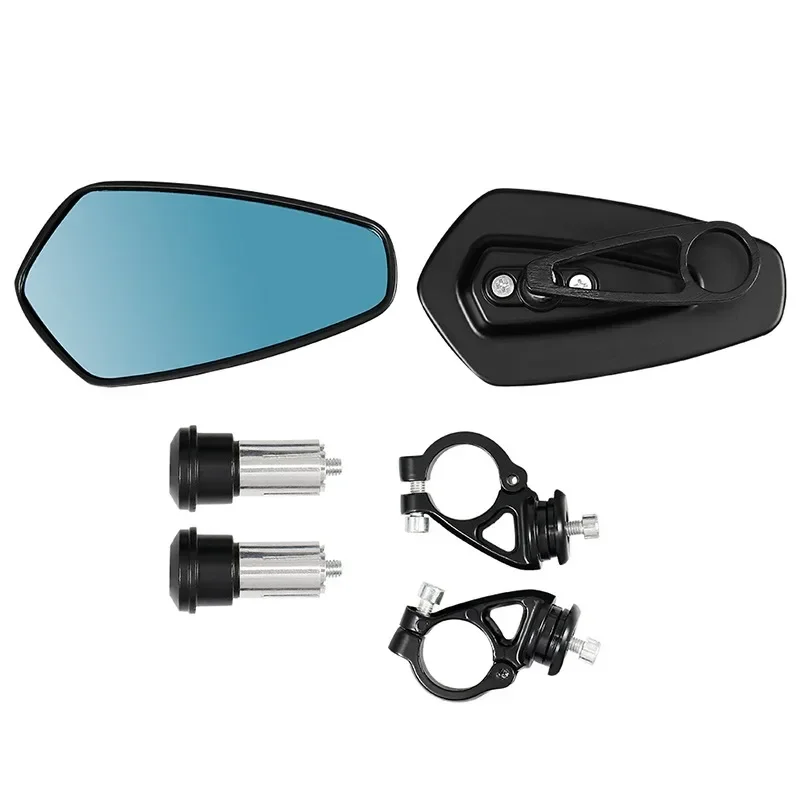 

Universal Motorcycle 7/8" Handle Bar End Billet Aluminum Side Rearview Mirror 360 Degree Swivel For Haonda Yamaha Suzuki