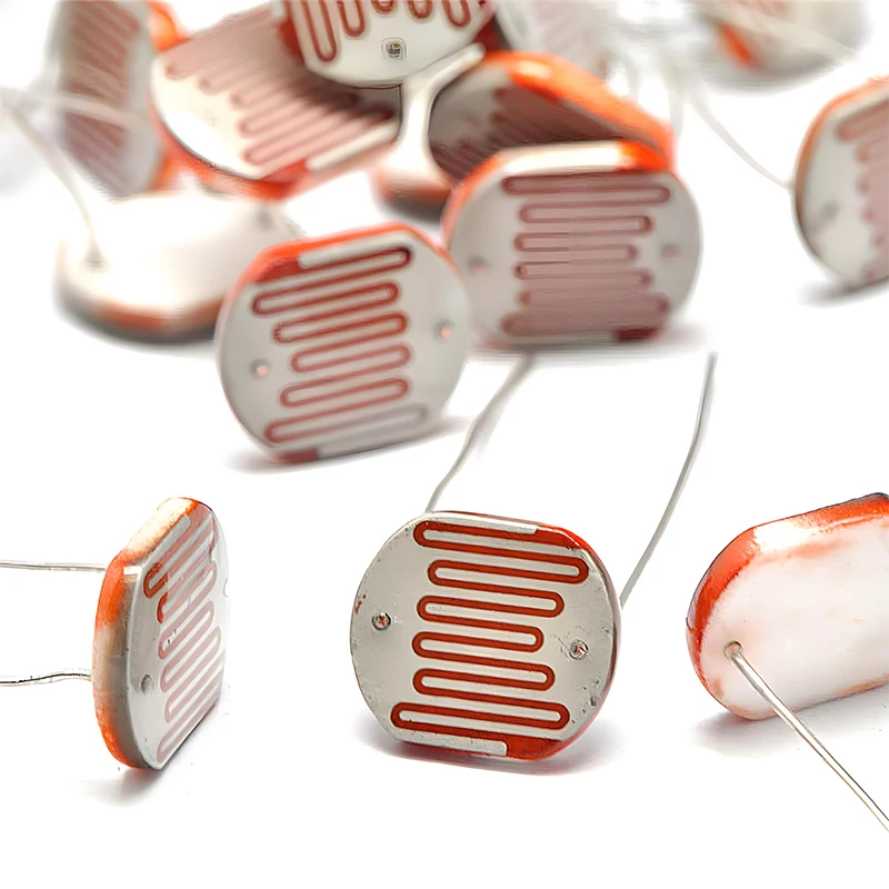 50 Pieces Factory Direct GL5528 CDS Photoresistor LDR 5mm/10mm/12mm/20mm Through-Hole Light Sensor Photocell