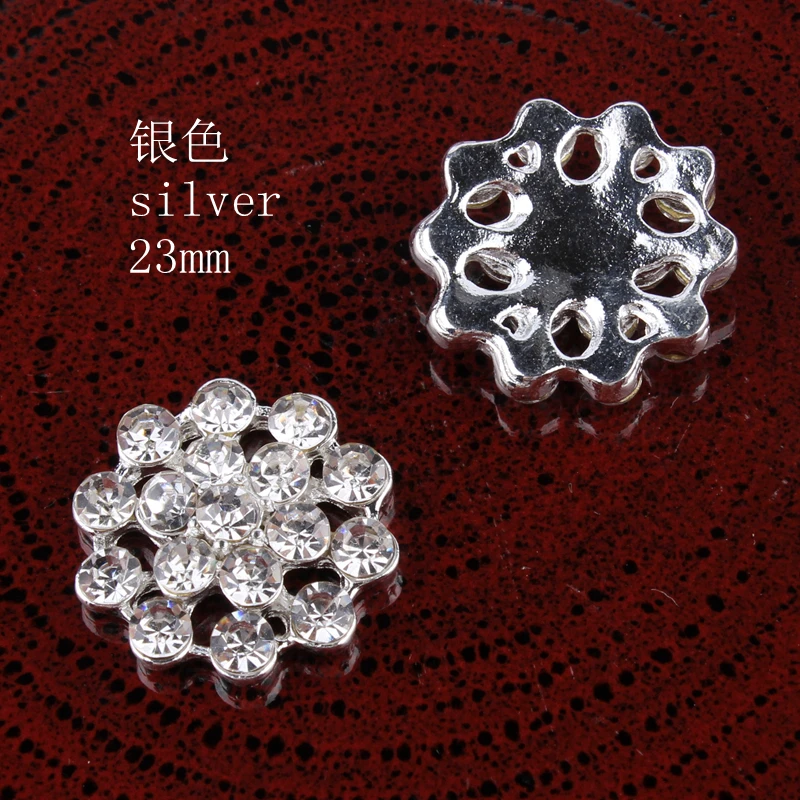 10PCS mix styles Vintage Handmade Flower Rhinestone Buttons Bling Flatback Crystal Pearl Decorative Buttons Flower Center