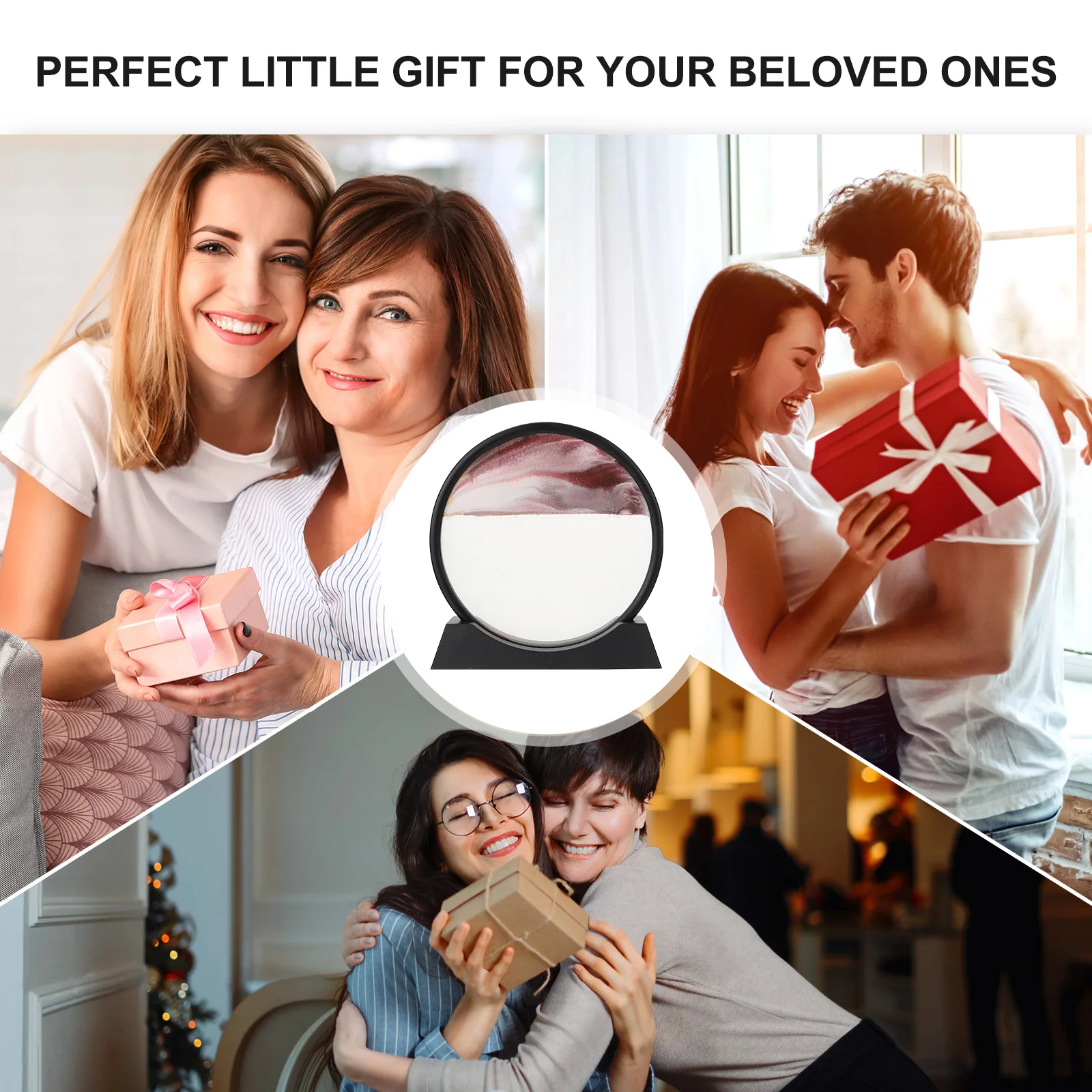 1 قطعة الرمال المتحركة اللوحة ثلاثية الأبعاد الرمال الفن حلية ديكور المنزل سطح المكتب غرفة المعيشة الديكور طاولة مكتبية الزينة صورة الرمل المتحركة #3