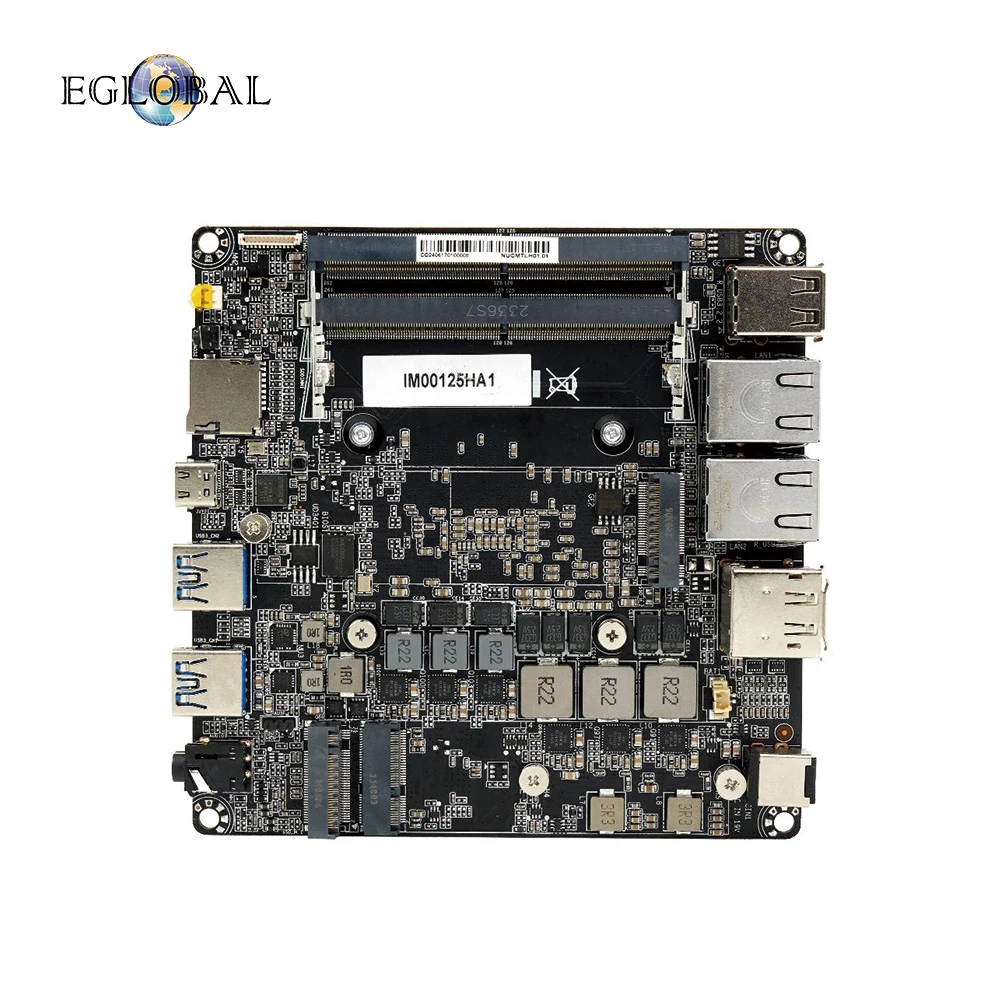 كمبيوتر صغير EGLOBAL معالج Intel Ultra 125H Windows11 شاشة ثلاثية HD DP Thunderbolt 4 Wifi6 2.5G LAN سطح المكتب كمبيوتر صغير