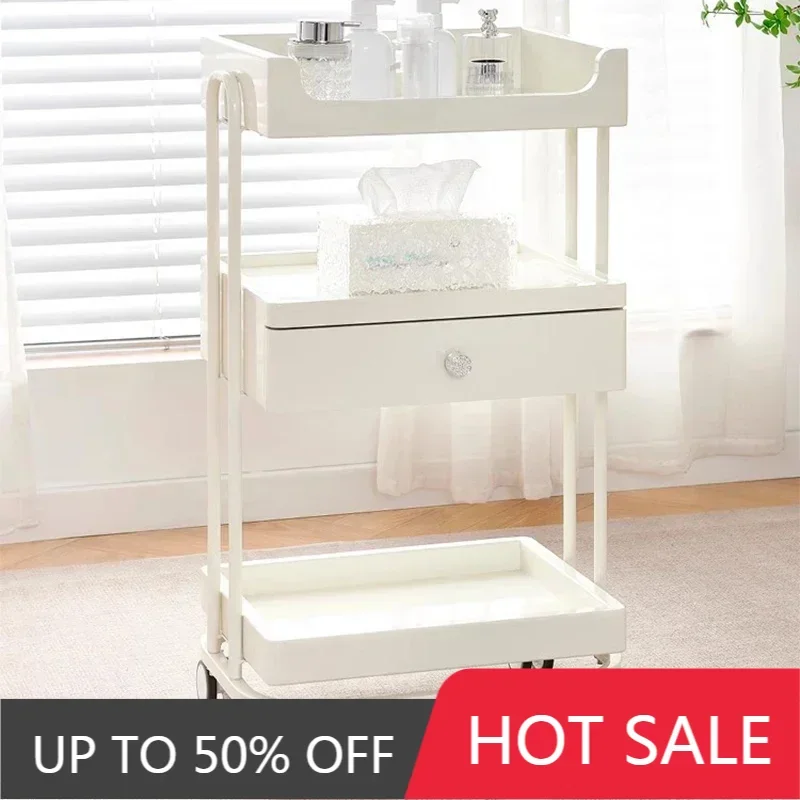 

Mobile Cart Salon Trolley Professional Household Beauty Hairdresser Rollers Tray Wheels Storage Makeup Furniture Food Serving