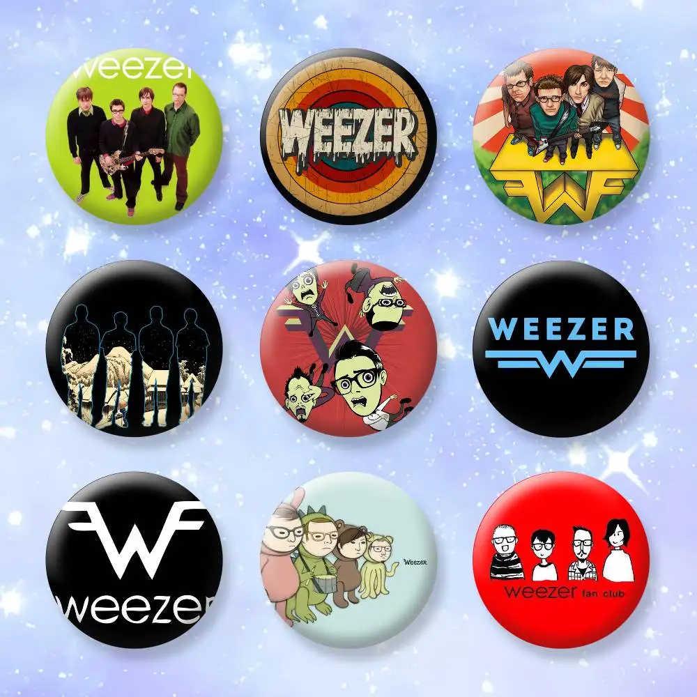 

Band W-Weezer Brooches Cartoon Badge Pins Backpack Hat Accessories Friend Gift