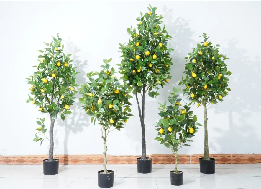 45cm Simulation Lemon Tree Potted Home Living Room DIY Creative Decoration Simulation Fruit Ornaments