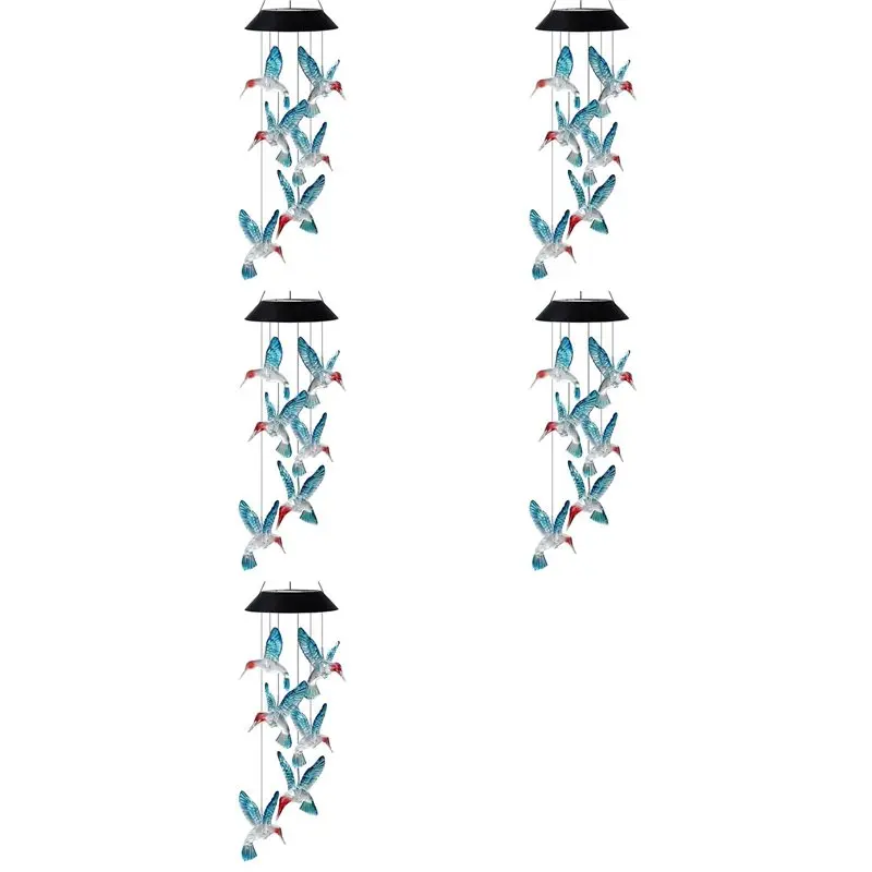 

AB41-5X Solar-Powered Hummingbird - Color-Changing Light - Outdoor Garden Decor,Blue Hummingbird