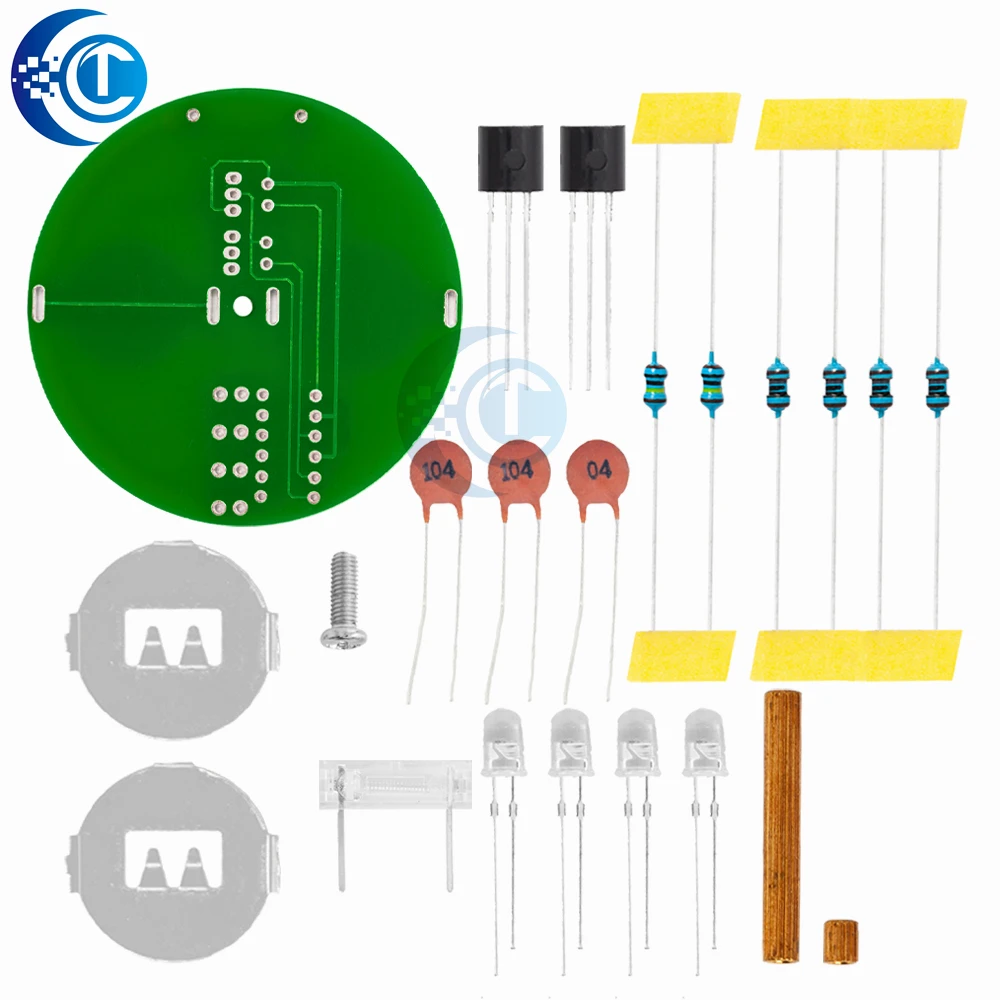 Комплект вращающихся фонарей со светодиодным гироскопом своими руками: проект электронной пайки — встроенные компоненты (за аккумулятором)