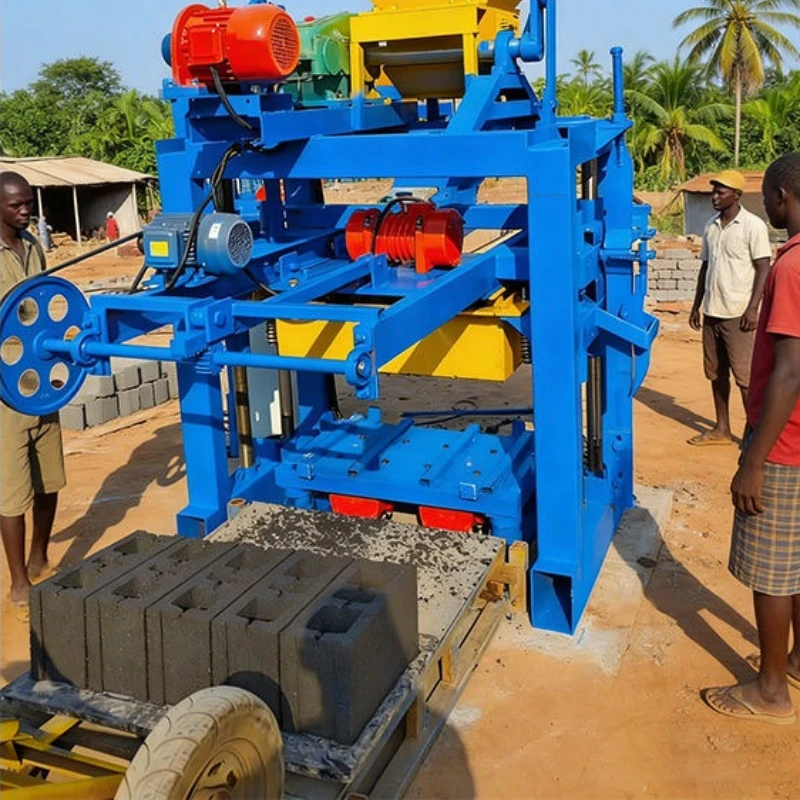 Small Brick Making Machine Concrete Block Cement Clay Interlock Manual Red Mud Fly Ash Bricks Making Machinery Automatic Strong