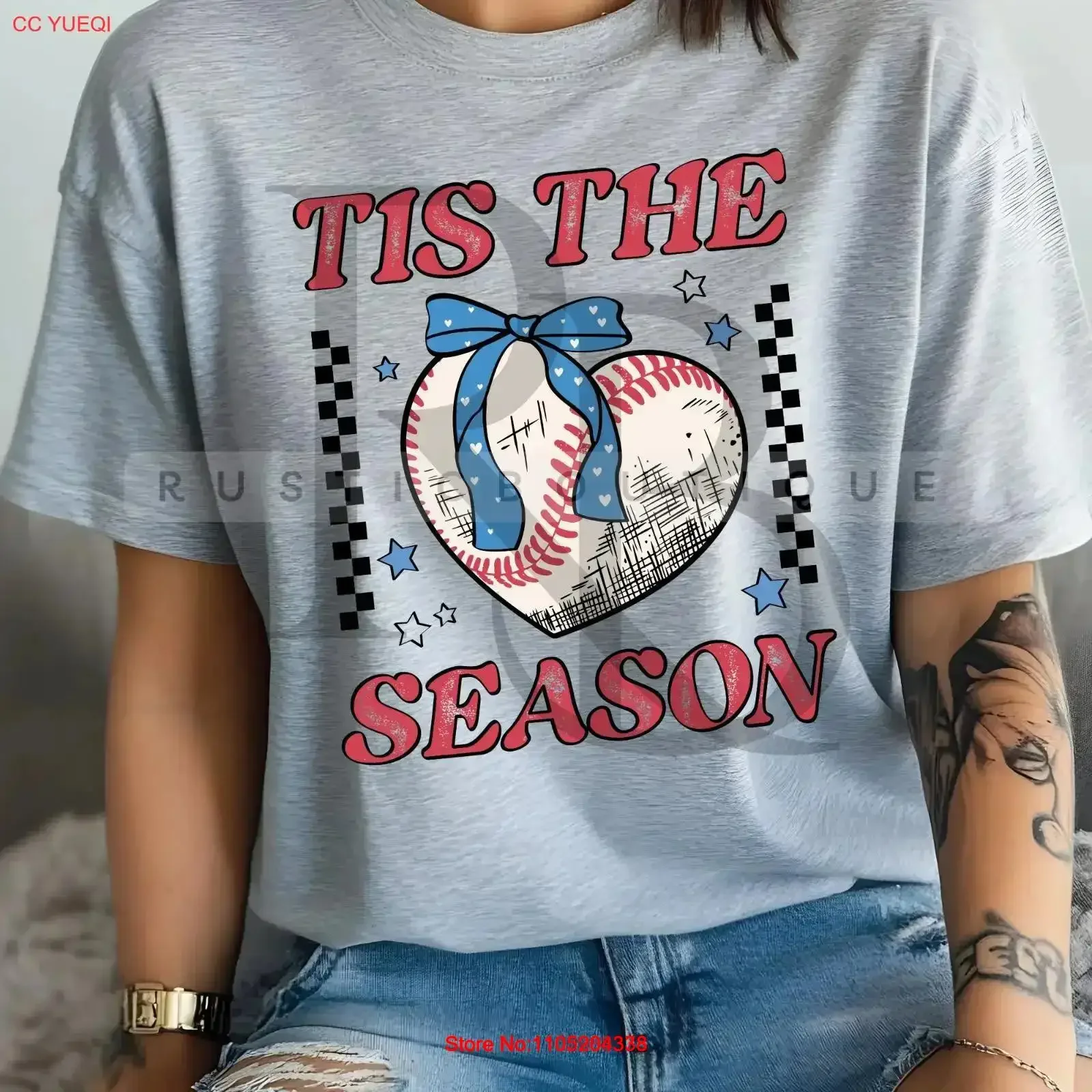 Baseball T Shirt Tis The Season Coquette vintage Washed fashion Slightly Versatile Breathable homme Comfortable  vintage