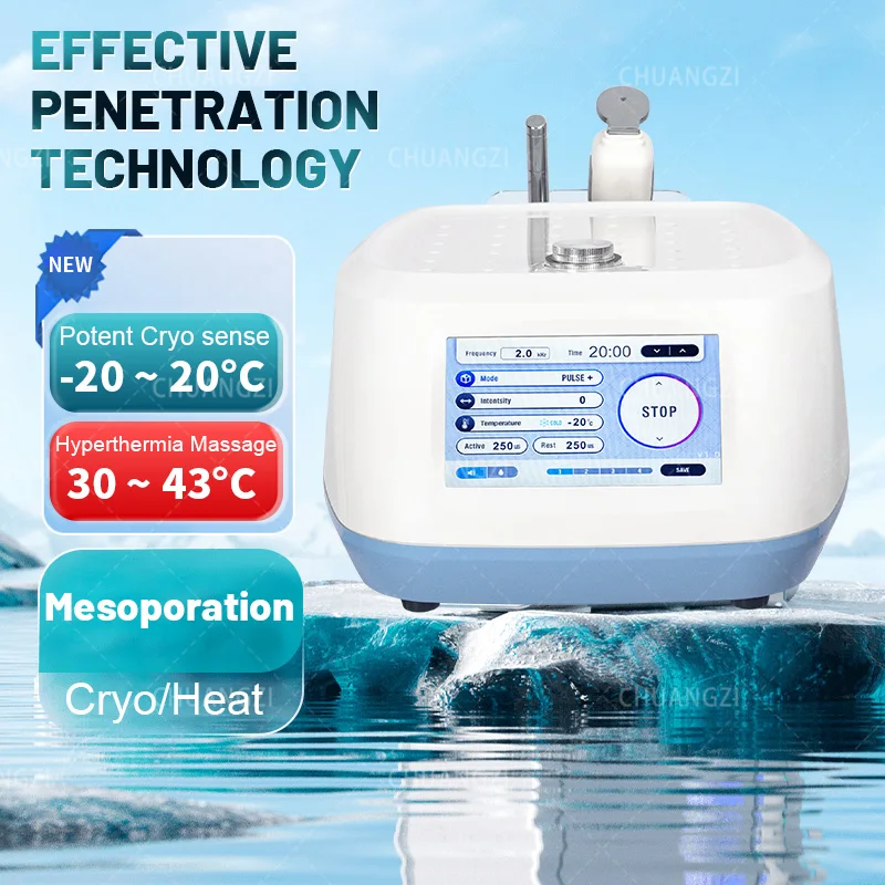 Portable D-Cool Skin Rejuvenation Machine Low Temperature Thermal Therapy Massage EMS Facial Tightening Electroporation