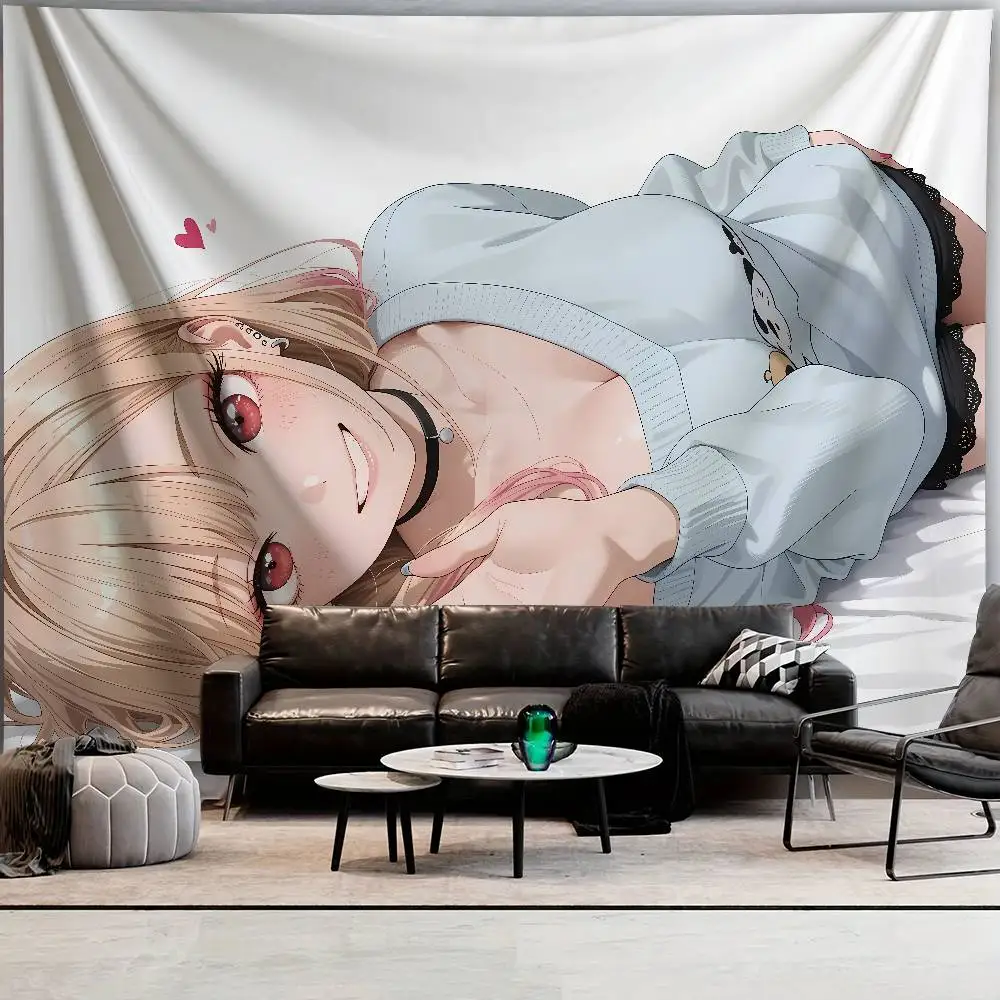 Hot Girl Pretty Marin KitagawaTapestry Decoration Bedroom Dormitory Background Cloth Holiday Home Living Room Club Tapestry
