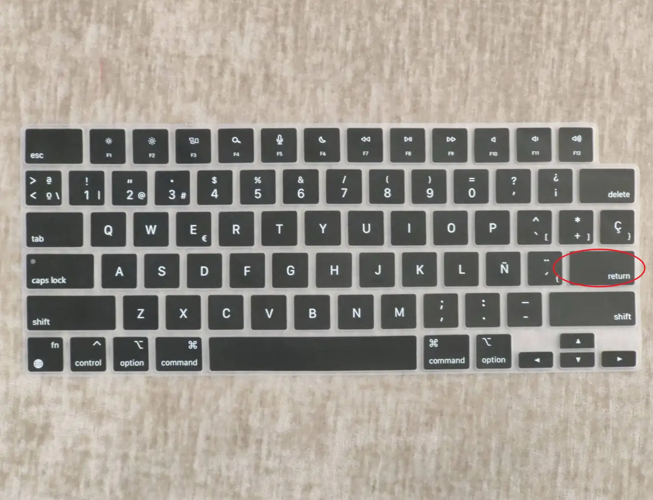 

Силиконовый чехол для клавиатуры ноутбука Hiszpańska Испания ES для MacBook Air 13,6 дюймов M3 M2 A2681 2022 и 2023